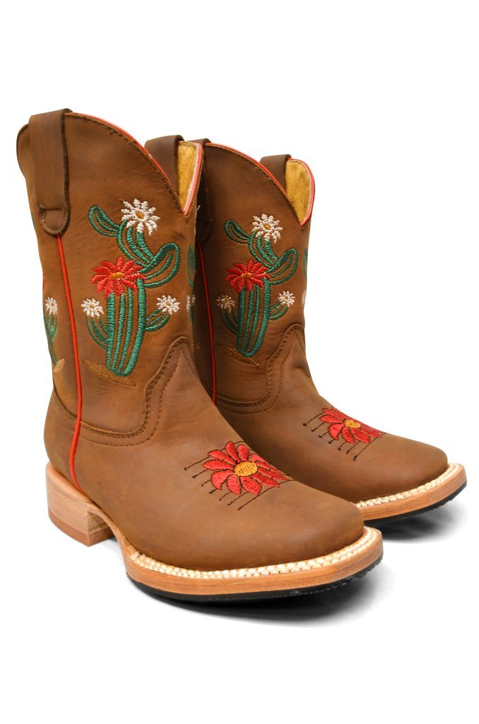 Redhawk Kids Boot Cactus Flower Everyday Western