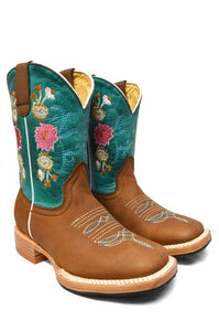 Redhawk Kids Boot - Turquoise Bouquet